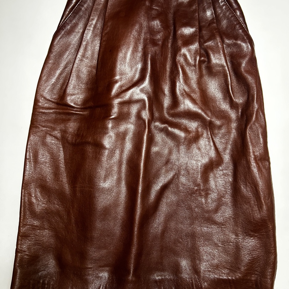 Brown Midi Pencil Skirt for Night Out